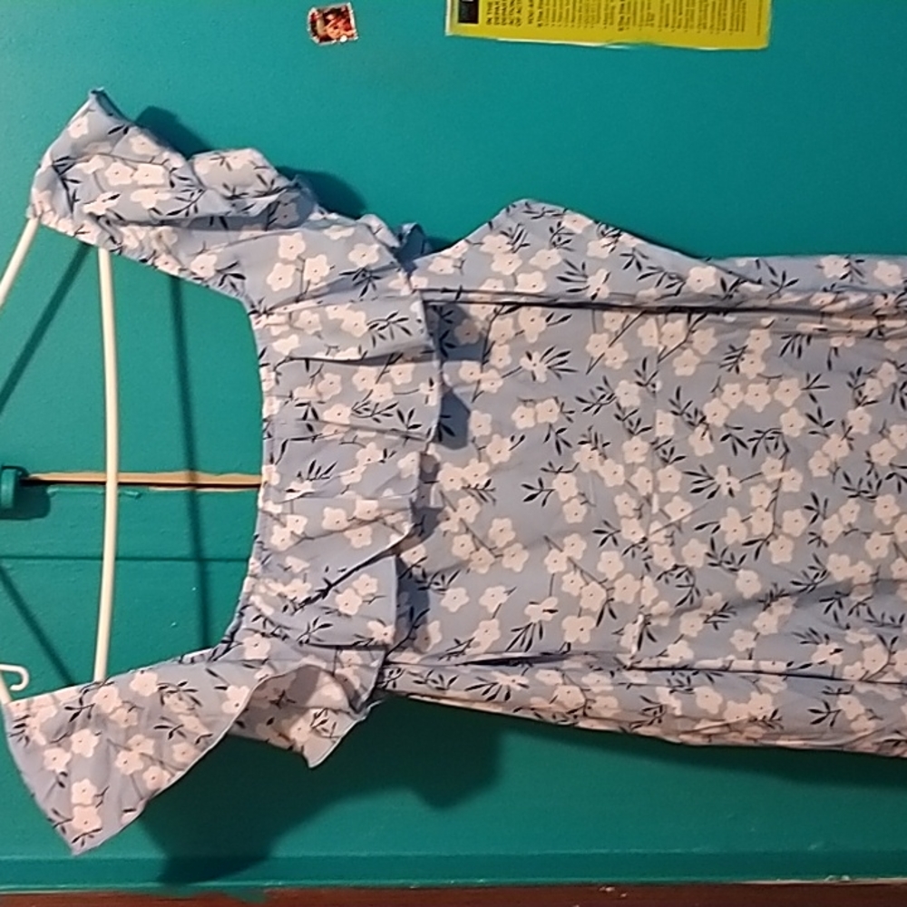 Light blue floral dress